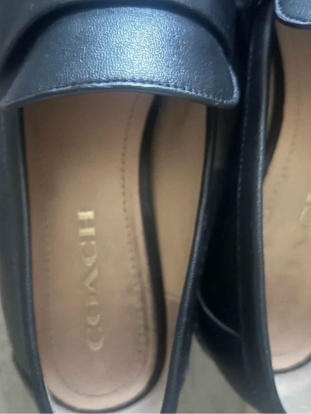 Calvin Klein Black Leather Penny Loafers with Signature Bit